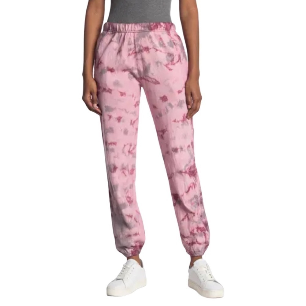 New! Thread 4 Thoughts Tie Dye Pink Organic Cotton Joggers Sweat Pants
